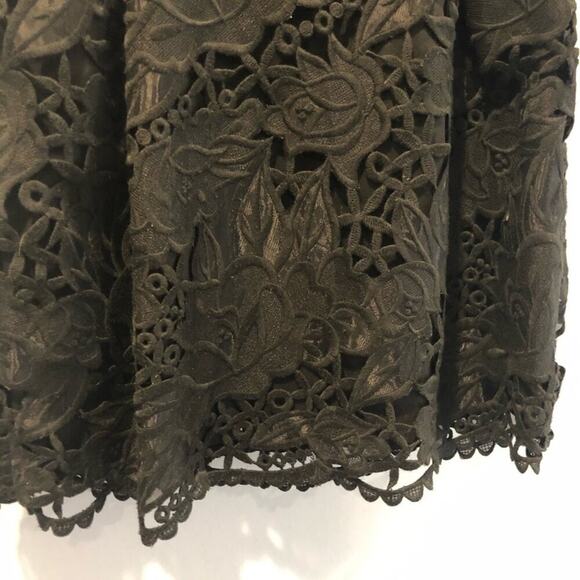 Club Monaco Leala Cocktail Dress size 4 Black Floral Lace Overlay - Picture 5 of 10